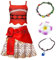 JMOCD Mädchen Kostüm,Prinzessin Kleid Abenteuer Outfit Cosplay Kleidung Halloween Karneval Party (110)