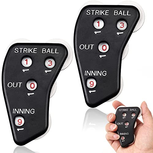 PECMER 4-Dial Umpire Indicator 2 Stück Umpire Zubehör Set Baseball Counter Clicker Baseball Umpire Gear Umpire Gear Set für Softball