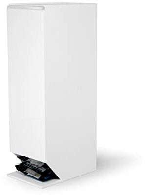 TIELO Pet Cat Food Pouch Dispenser Storage Tidy Organiser (White)