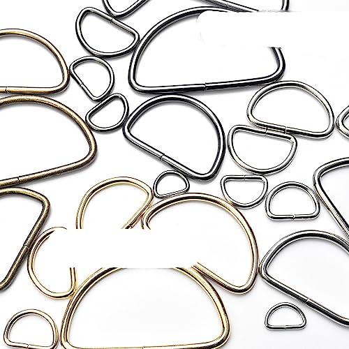 20/100/1000 Stück nicht geschweißter D-Ring aus Metall, verstellbare D-Ring-Schnalle für Rucksäcke, Riemen, Schuhe, Taschen, Haustierhalsband, DIY-Zubehör, 1000 Stück, Gold, 38 mm