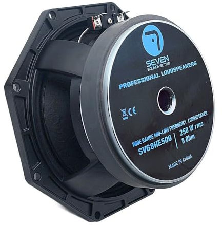 Seven Soundvector SVG8HE500 Woofer 8 Pulgadas Altavoz Profesional de Grave Medio-Grave 8 Ohm 250W AES 500W Programa