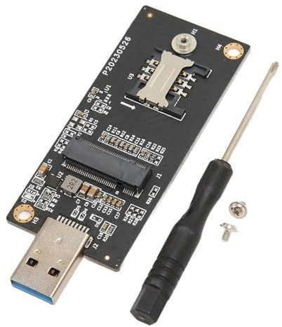 ciciglow Adaptateur NGFF(M.2) Key B vers USB 3.0, Adaptateur Convertisseur M.2 USB3.0 avec Emplacement pour Carte SIM pour Module 4G/5G