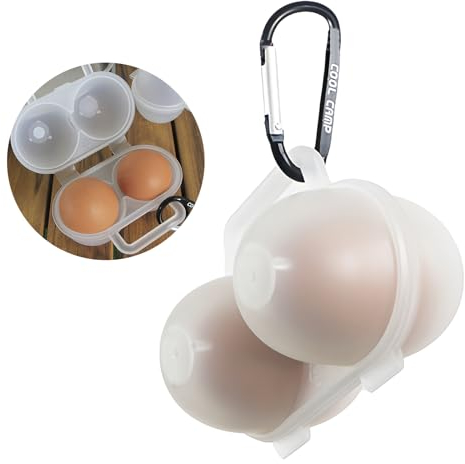Cozlly Mini Eierhalter 2 Gitter Eier Aufbewahrungsbehälter,Ei Aufbewahrungs,Tragbare Eier Box für Kühlschrank Wandern Outdoor Küche Camping Picknick