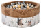 GoldenGroup Baby Forest Friends 90x40 cm Bällebad mit 200 Bällen - Spielzeug - Bällebad aus Samt - Rundes Bällebad aus Schaumstoff - Baby Forest Friends Bällebad -Cappuccino : Weiß, Beige,Silver