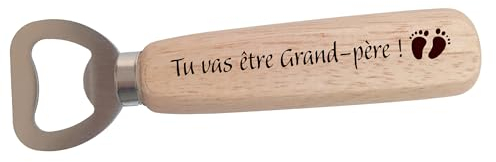 Tu vas être Grand-père - Cadeau Futur Grand Père Décapsuleur en bois Annonce Grossesse Papi Annonce Idée Annonce Grossesse Famille