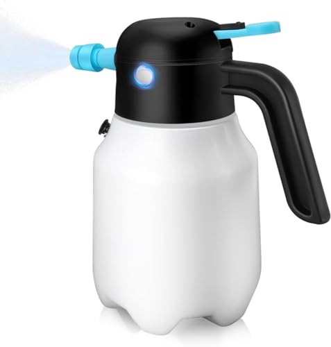 Yechiry Elektrischer Schaumsprüher, 1.8L Kabelloser Auto Schaumsprüher, 2 Modi & 3 Sprüharten, 2000mAh Wiederaufladbarer USB Akku, Ideal für Hausreinigung, Sprühen von Unkraut, Autopflege