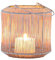 Marrakesch Boho Deko Aesthetic Windlichter Metall Draht 14 cm groß Weiss Gold | Windlicht Teelichthalter Stello als Gartendeko & Wohnzimmer Tisch Deko | Exquisite Kerzenständer für Teelichter
