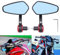 AULESSE Motorrad Spiegel, 7/8 22mm Lenkerendenspiegel, CNC Aluminium Anti-Glare, 360°Drehbar, Lenkerspiegel für Quad, ATV, Moped, Roller (Rot)