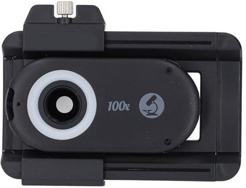 Obiettivo Macro per Telefono, Obiettivo Fotocamera 100X con Luce LED e Filtro CPL, Accessorio Macro Universale per Smartphone, Micro Fotocamera