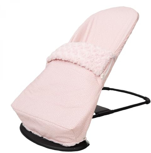 Bezug + Schlafsack für BabyBjörn Balance Soft (Ersatz für Originalpolster), hypoallergen, sehr weich, atmungsaktiv (Bio-Baumwolle) (rosa Stern)