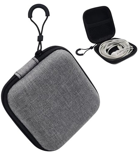 1 Pcs Eva Headphone Storage Bags,Headphone Case,Earbuds Case,Multi-Functional Portable Storage Cases With 5 Pcs Data Cable Straps,Portable Eva Earbud Storage Pouches with for Put Wired Headset