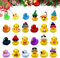 Adventskalender Enten 2024,24 Weihnachten Quietscheenten Enten Quietscheenten Adventskalender Badespielzeu Adventskalender Kinder Quitsche Enten,Weihnachts-Enten-Set
