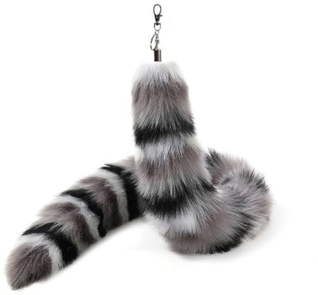 SLXLYH Eleganter Schlüsselanhänger mit Fuchsschwanz-Anhänger, modischer Schlüsselanhänger, Dekoration, Spielzeug für Auto oder Tasche, Nummer 3, 80 cm
