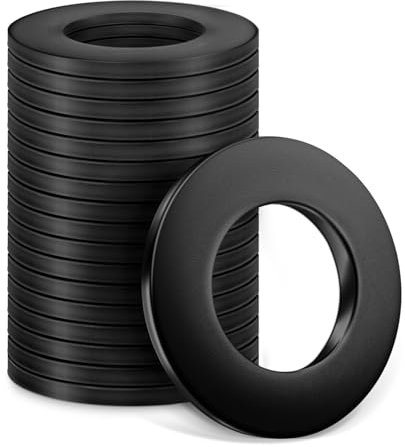 Jeboler Unterlegscheiben M10 Schwarz, 25 Stück Edelstahl Beilagscheiben DIN 125 A2 V2A Karosseriescheiben Flach Unterlegscheiben, Rostfreie Flat Washers für Schrauben & Muttern & Gewindestange