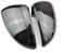 Spiegelabdeckungen 2 Stück Für Golf Für MK7 7,5 Für GTI 7 7R Spiegel Abdeckungen Caps Rückspiegel Fall Abdeckung Carbon Helle Schwarz Matte Chrom Abdeckung Außenspiegel Spiegelkappen(Brightblack)
