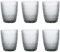 Evviva Set 6 Bicchieri acqua in vetro decorato 320 ml - Mozart (Grigio Fumo)
