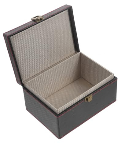 PRETYZOOM Funksichere Box Für Autoschlüssel Aus Kohlefaser Und Pu-leder Kleiner Safe Für Mobiltelefone Autoschlüssel-schutzbox Aufbewahrungsbox Für Auto-innenraum