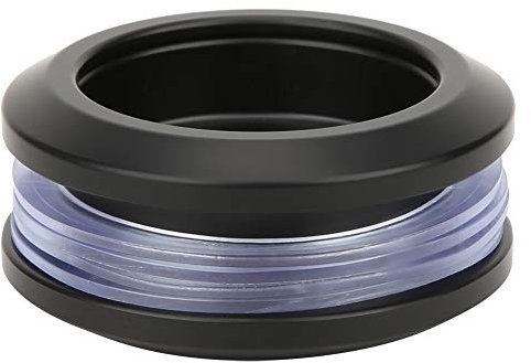 Fafeicy Doppia Porta Scorrevole Laterale Rotonda Hardware Durevole Manopola del Bagno, Maniglia della Porta Nera Elettroforesi per Vetro, 1pc
