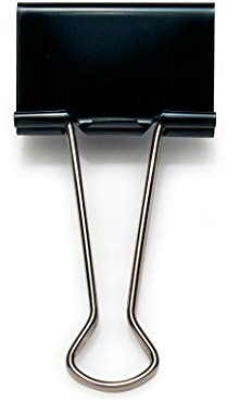 Rapesco FBC190B1 Pinzas/Clips de 19 mm con Brazos Plegables, Capacidad hasta 60 Hojas, Negro, Paquete de 10