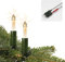 hellum Lichterkette Weihnachtsbaum Made-in-Germany, Tannenbaum Lichterkette mit Clip, 15 Kleinschaftkerzen, beleuchtete Länge 980cm, Kabel grün Schaft weiß, für innen mit teilbarem Stecker 831641
