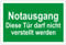 Rettungswegschild aus Aluminium - Notausgang Diese Tür darf nicht verstellt werden - 20 x 30 cm