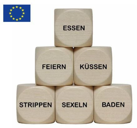 „Liebes“ Holzwürfel 30 mm - 1 Stück