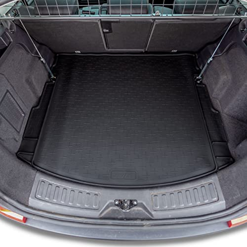 Travall Kofferraummatte Kompatibel mit Land Rover Discovery Sport (2014-2019) Autospezifischer Kofferraumwanne Hundefreundlicher Kofferraumschutz wasserdichte Schwarze Gummi-Allwettermatten