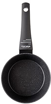 Moneta Yes! Casseruola 1 Manico, 16 cm, Artech Stone Ultra, Nero