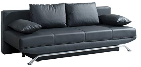 Modernes Schlafsofa Olier, Couch mit Bettkasten und Schlaffunktion, Kunstleder Sofa, Bettsofa, Design Schlafcouch, Wohnlandschaft (Soft 020)