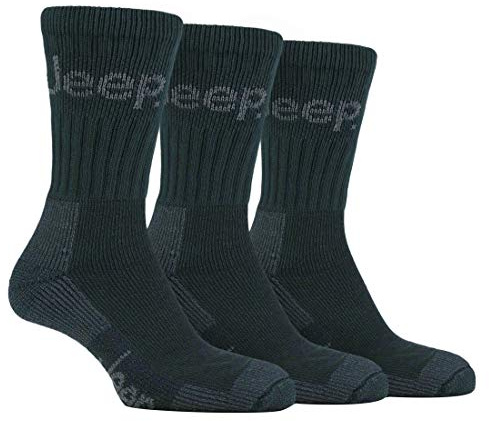 Jeep - 3er pack herren baumwolle gepolstert socken/trekkingsocken/wandersocken für sommer (39-45 eur, Green)