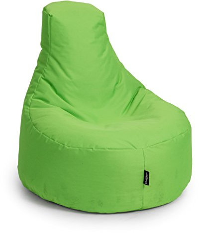BuBiBag Gamer Sitzsack, Lounge Sessel, Gaming Sitzsäcke, Indoor & Outdoor Kissen für Kinder und Erwachsene (Kiwigrün;Ø:80cm)