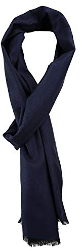TigerTie Unisex Schal Pique in uni gemustert - Größe 180 x 28 cm