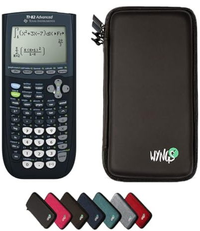 TI-82 Advanced Edition Python Grafikrechner inklusive Schutztasche von WYNGS in Schwarz - Basic Set