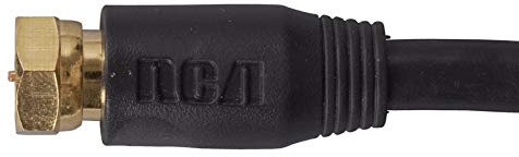 1.8 m / 6' RG6 Indoor and Outdoor Coaxial Cable - with Connector, Black