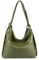 ITALYSHOP24.COM OBC Damen Tasche Rucksack 2 in 1 Umhängetasche Schultertasche Umhängetasche Daypack Leder Rucksacktasche Shopper Backpack Freizeitrucksack (Olivgrün (echtes Leder))