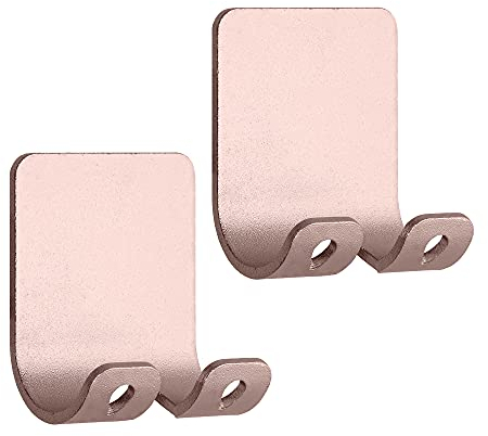 kwmobile 2x selbstklebende Halterung für Rasierer - für versch. Oberflächen - Nassrasierer Halter Set - Wand Haken Rosegold