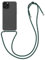 kwmobile Necklace Case kompatibel mit Apple iPhone 13 Pro Hülle - Silikon Cover mit Handykette - Band Handyhülle Dunkelgrün Transparent
