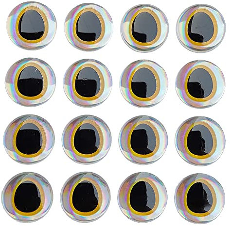NA 100 Pz 3D Olografico Esca Da Pesca Occhi Realistici Realistici Occhio di Lucca, Occhi Falsi Misure 6/8/10/12mm Per Fai Da Te Fai Da Te Pesca Attrezzature Artigianali, 8mm, Argento