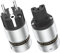Tertullus 1 Paar HiFi Schukostecker Rhodinierte+ IEC Kupplung Für Kabel mit maximal 18mm Aussendurchmesser (rhodinierte, P890)