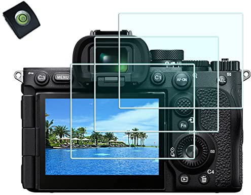 HUIPUXIANG Displayschutzfolie für Sony Alpha 7R V 7RV A7R V A7RV A7R5 Kamera mit Blitzschuh-Abdeckung, 0,3 mm High Definition 9H Härte, optische LCD-Premium-Glas-Schutzhülle [3+1 Stück]