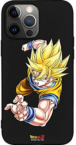 Personalaizer iPhone 14 Pro MAX Case Black with a Dragon Ball Z Goku SS1 Special Design