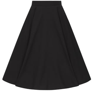 Hell Bunny Abi 50s Skirt Frauen Mittellanger Rock schwarz Basics