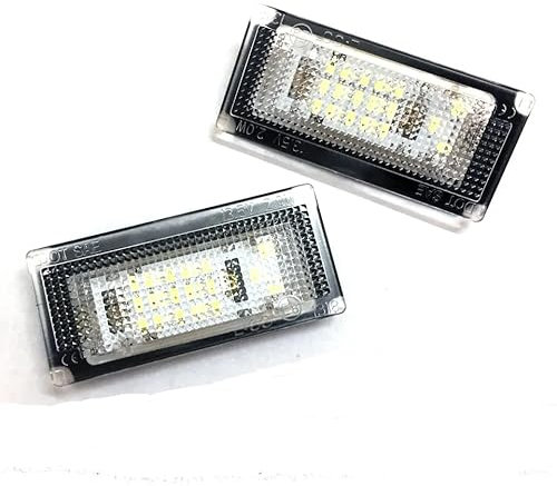 LED Kennzeichenbeleuchtung | Nummernschildbeleuchtung LED Kompatibel mit Mini Cooper R50 2002-06 R52 R53 2001-2006 | Eingebauter CANBus-Widerstand Kein Fehler 6000K Eisweißes Licht Ersatzlampenplatte