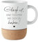 Manufaktur Liebevoll - Keramiktasse mit Korkabsetzung | Tasse mit liebevollem Spruch an die Tochter | Kaffeebecher als Geschenkidee zum Geburtstag oder um Danke zu sagen | Mutter-Tochter-Geschenk