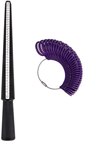 Ringdorn Ringmaß, Tragbarer Ringmaßdorn aus Kunststoff, Ringmaß in 4 Größen, Leichtes Fingermesswerkzeug, Zum Drahtwickeln, Drahtschmuck