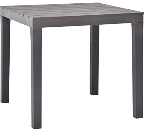 puraday Gartentisch Moccafarben 78x78x72 cm Kunststoff Gartentisch Wetterfest Balkontisch Wetterfest Beistelltisch Gartentisch Kunststoff Gartentisch Plastik Esstisch Quadratisch