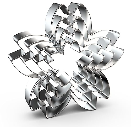 QAAQS Kirschblüten-Ausstechformen-Set – 4 Stück Sakura Ausstechformen – Edelstahl