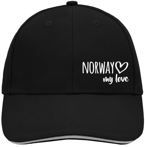 Huuraa Cappy Mütze Norway My Love Geschenk | Baseballkappe Basecap Kappe Geschenkidee Unisex Baseball Cap