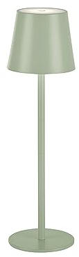 SellTec LED Tischleuchte Akku USB, weiß dimmbar Touchdimmer, IP54 Außen für Garten, Gartentisch, Camping, Balkon oder Terrasse (1 Stück, Grün)
