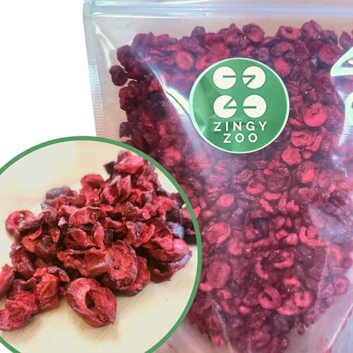 Liofilizzare Pezzi di Amarena XL 300g | 100% Naturale Frutta Liofilizzata Senza Zucchero | Freeze Dried Fruit Cherry | Frutti Rossi Disidratati | Frutti di Bosco Disidratati ZingyZoo